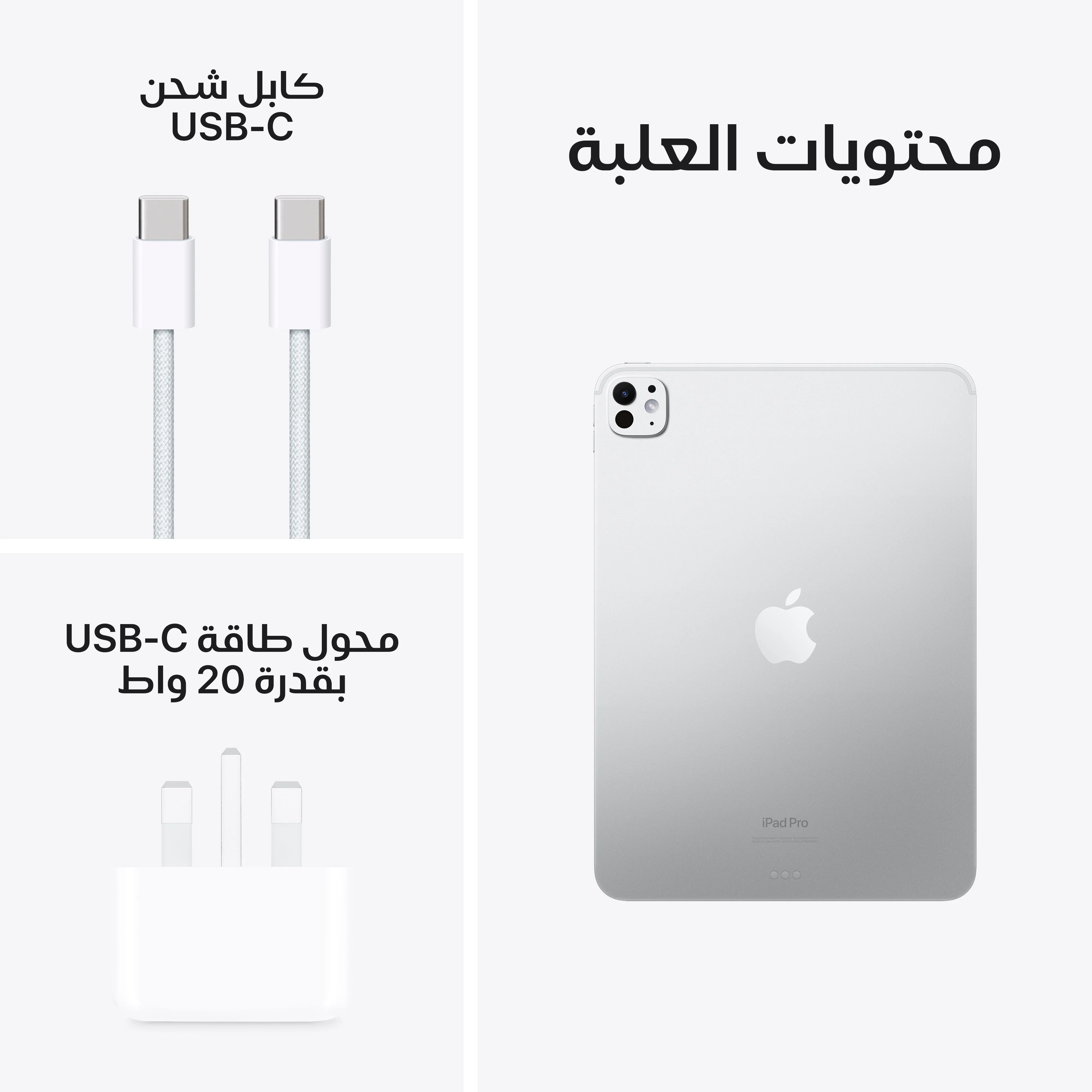 آيباد برو 11 بوصة واي فاي 256 جيجابايت زجاج عادي - فضي (M4) - Image 10