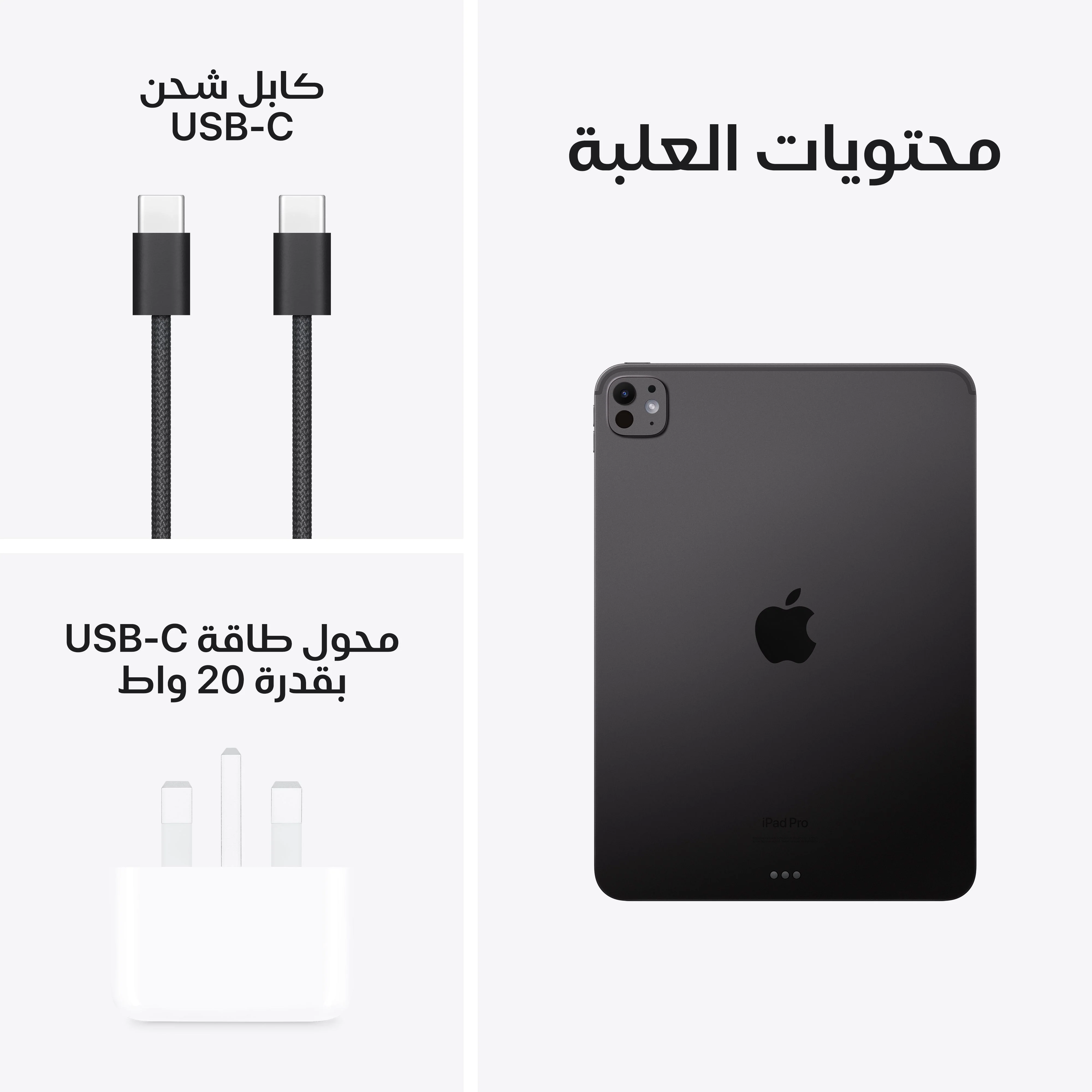 آيباد برو 11 بوصة واي فاي 2 تيرابايت زجاج عادي - أسود فضائي (M4) - Image 10