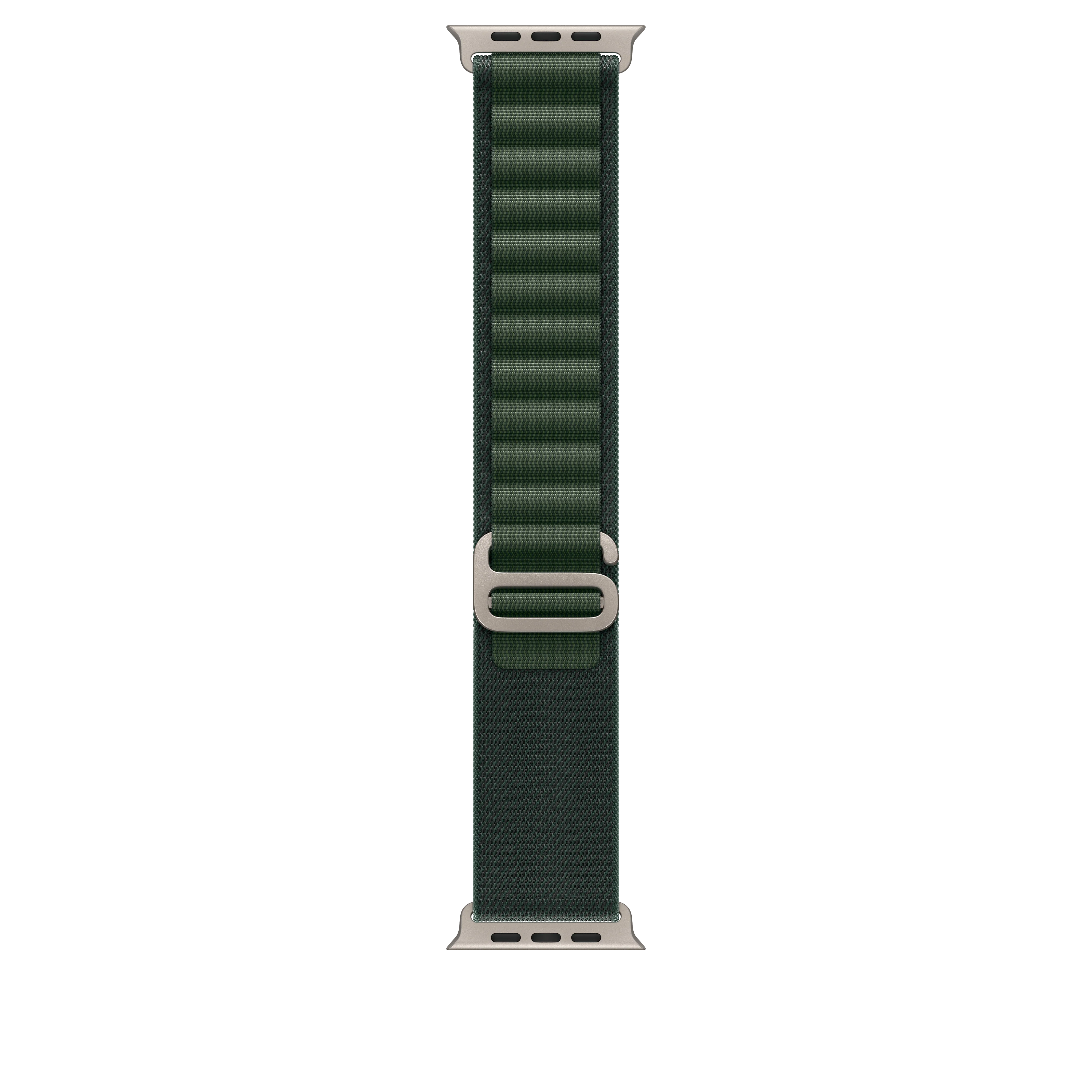 49mm Dark Green Alpine Loop - Small - Natural Titanium Finish