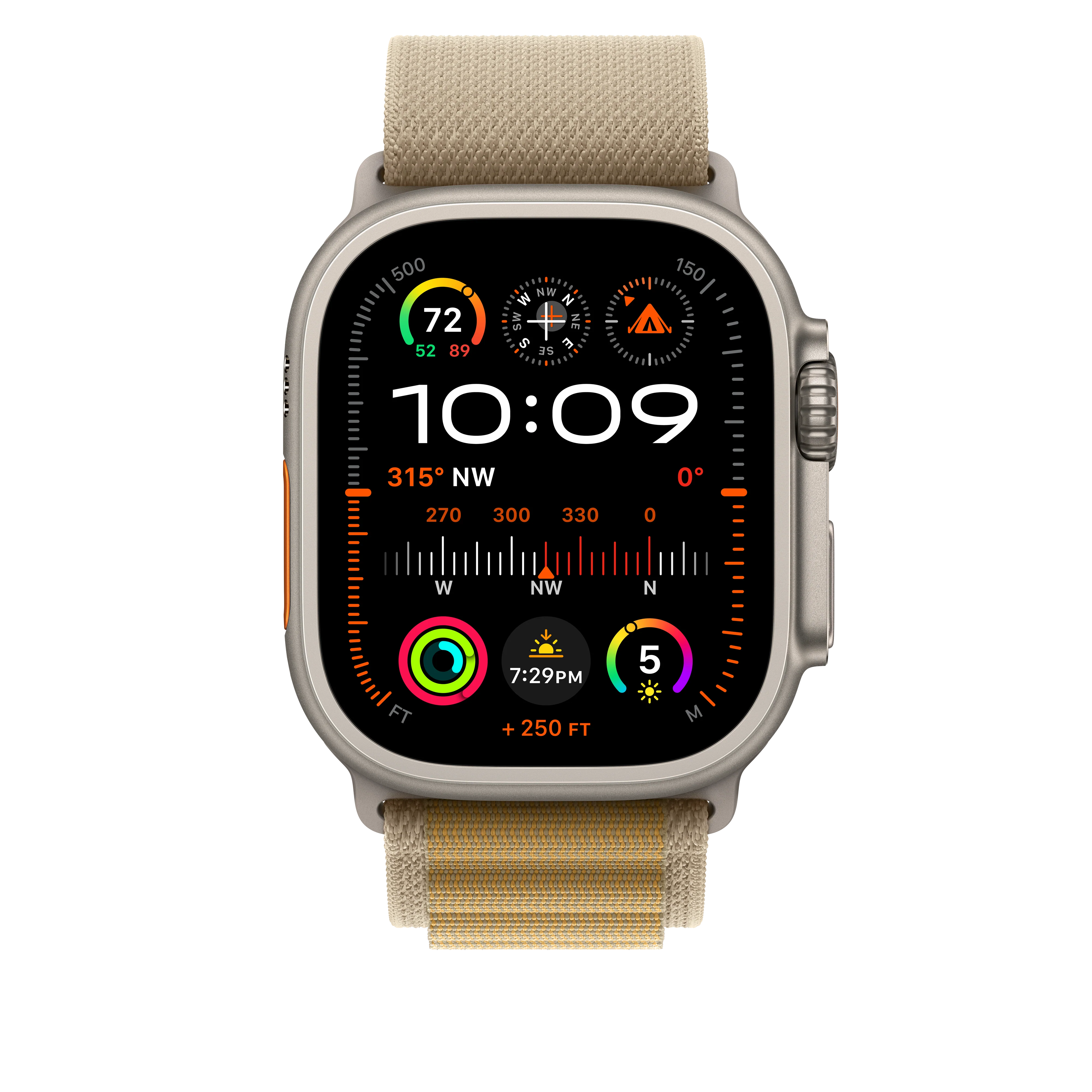 49mm Tan Alpine Loop - Small - Natural Titanium Finish - Image 3