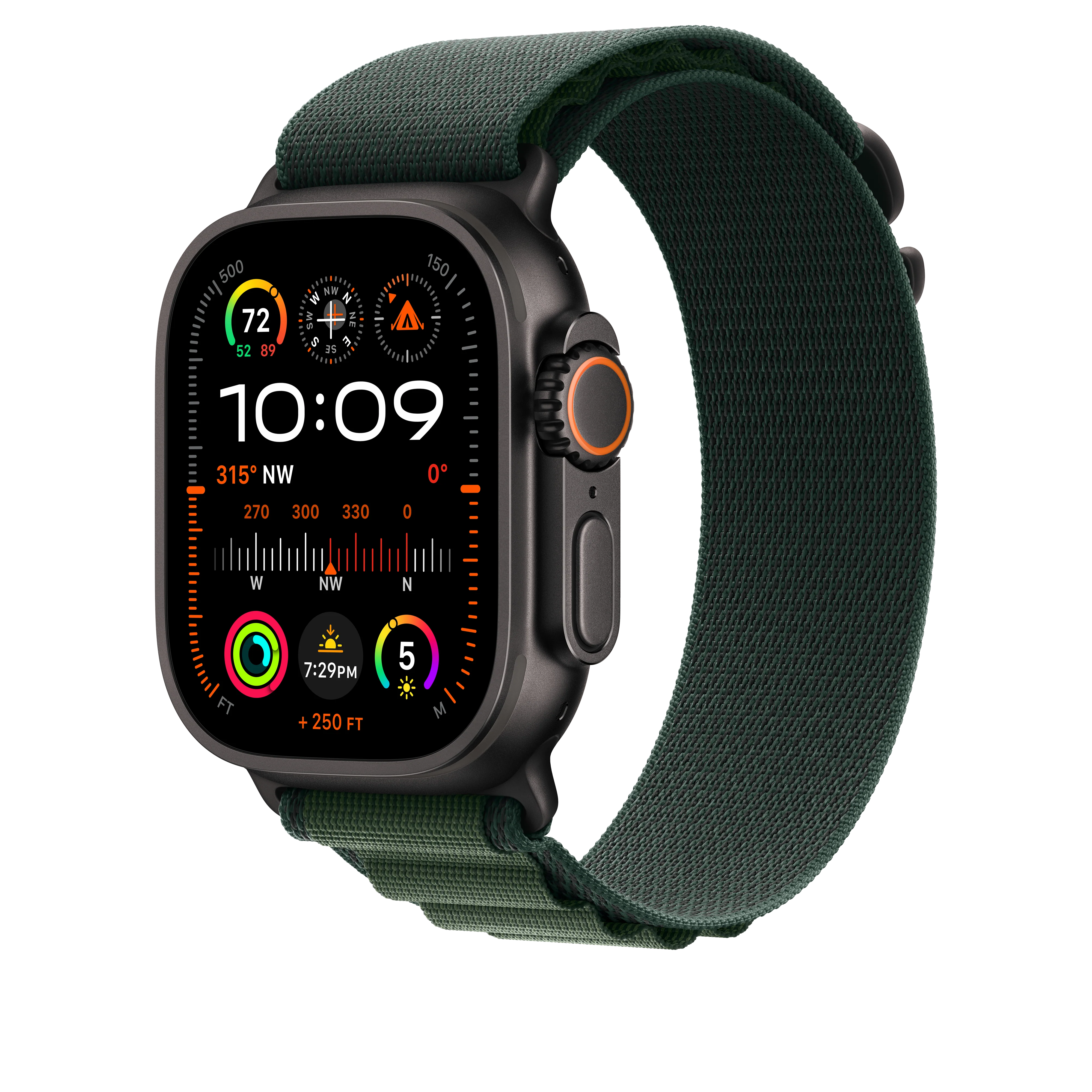 49mm Dark Green Alpine Loop - Medium - Black Titanium Finish - Image 2