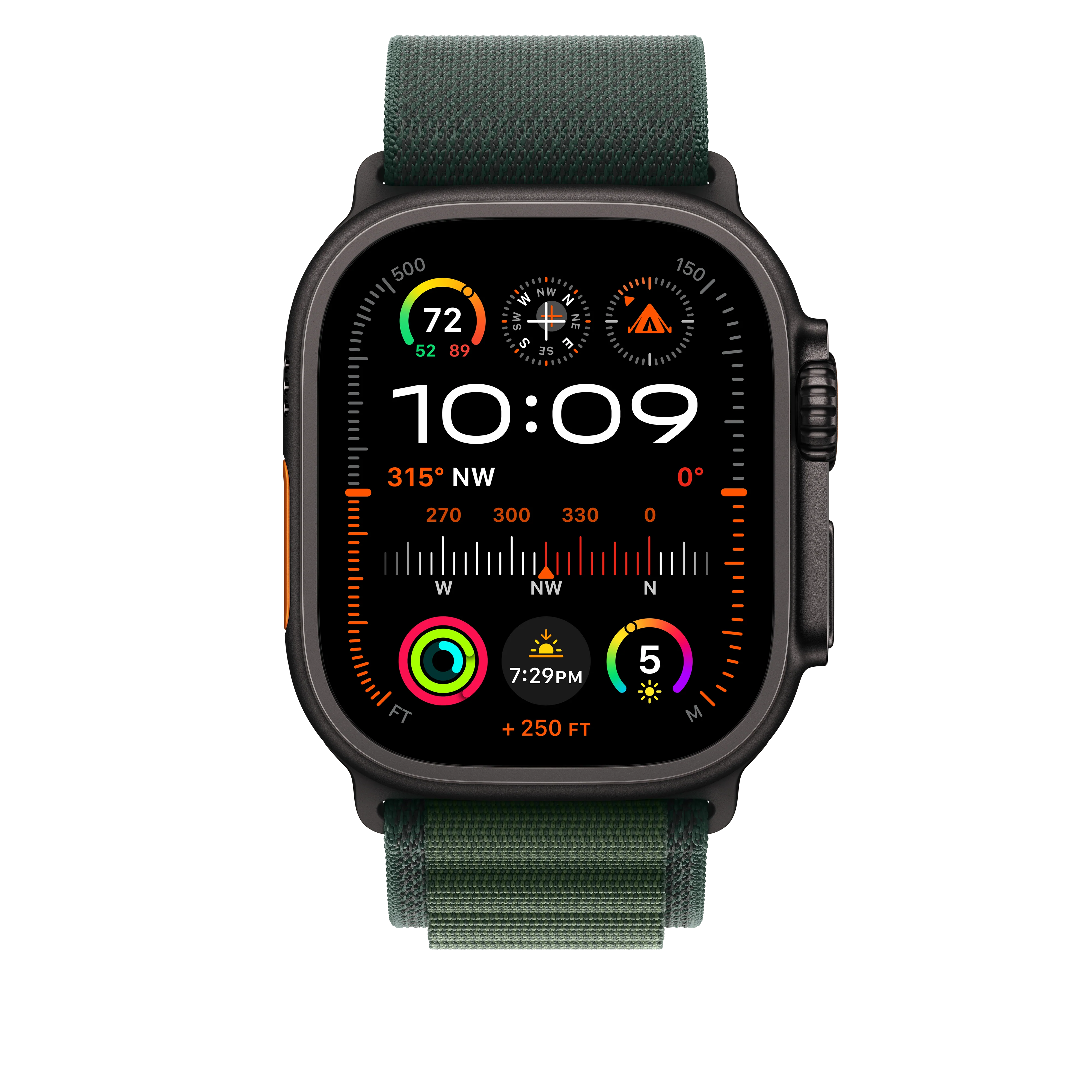 49mm Dark Green Alpine Loop - Large - Black Titanium Finish - Image 3