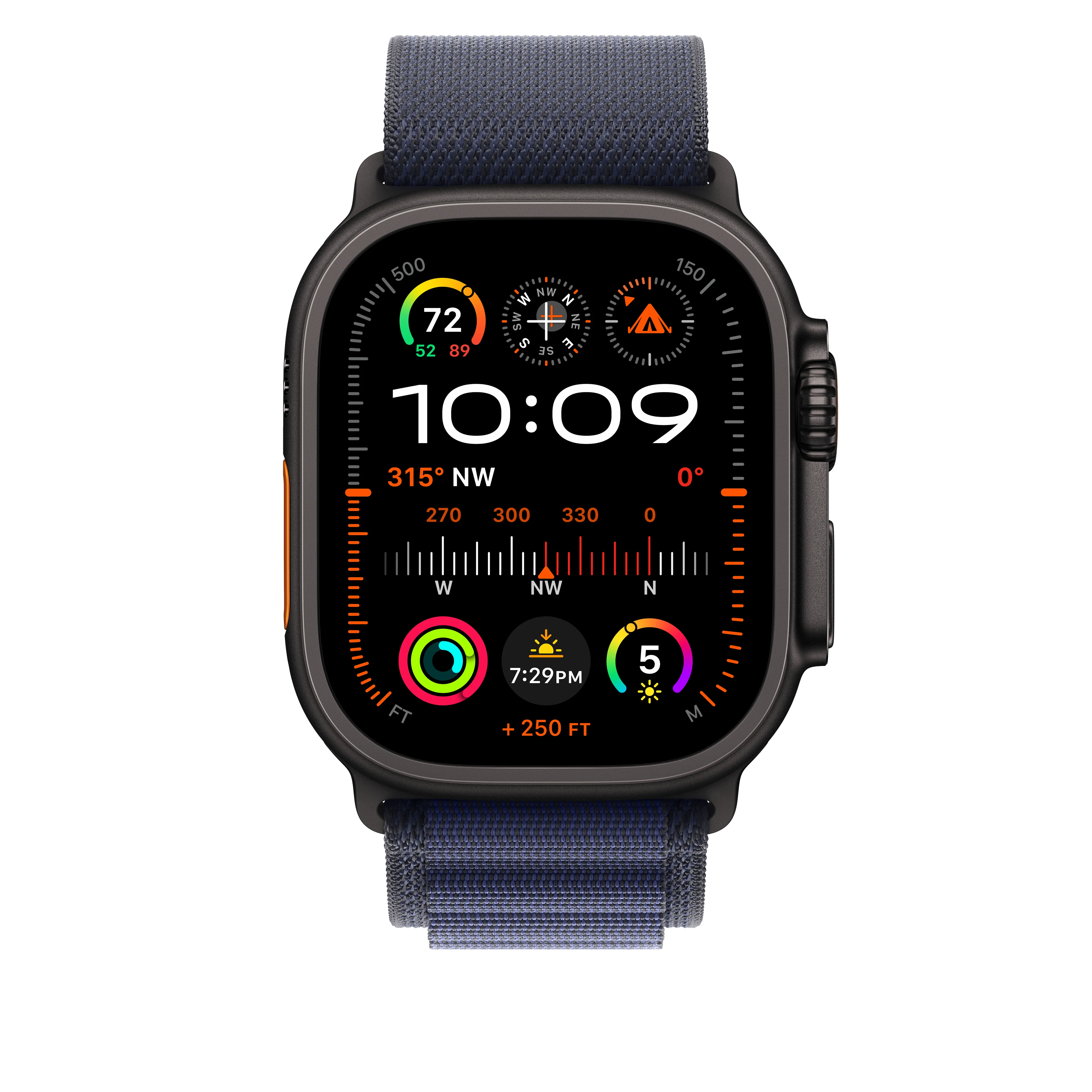 49mm Navy Alpine Loop - Large - Black Titanium Finish - Image 3