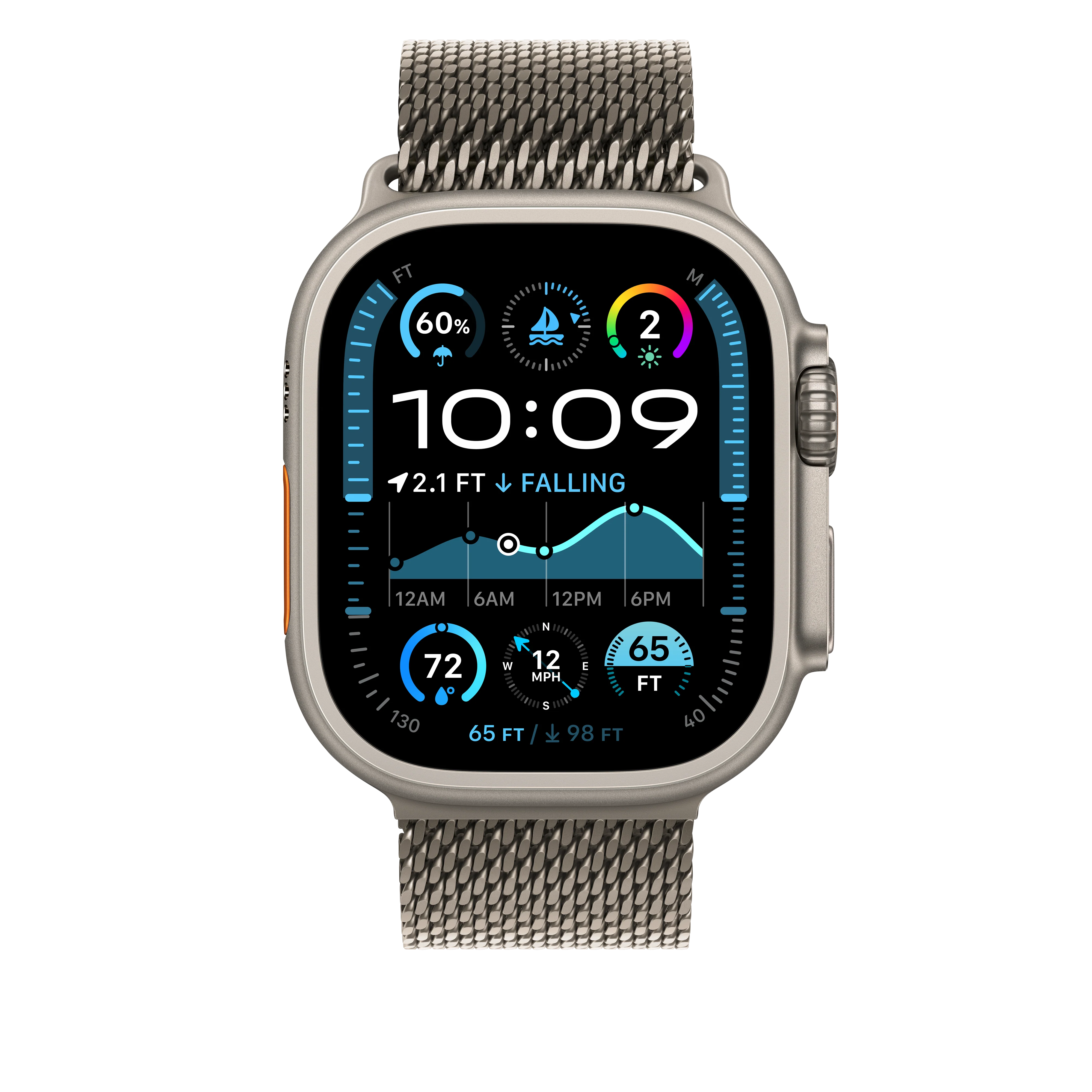 49mm Natural Titanium Milanese Loop - Small - Image 3
