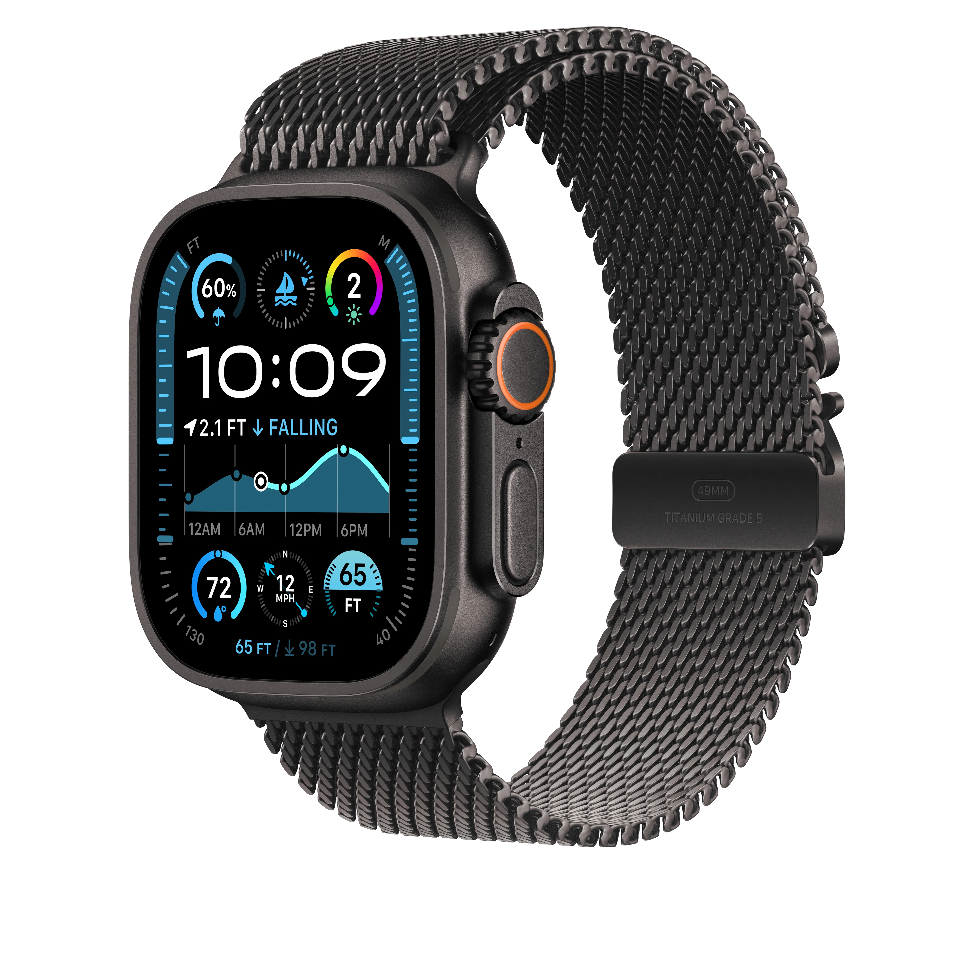 49mm Black Titanium Milanese Loop - Medium - Image 2