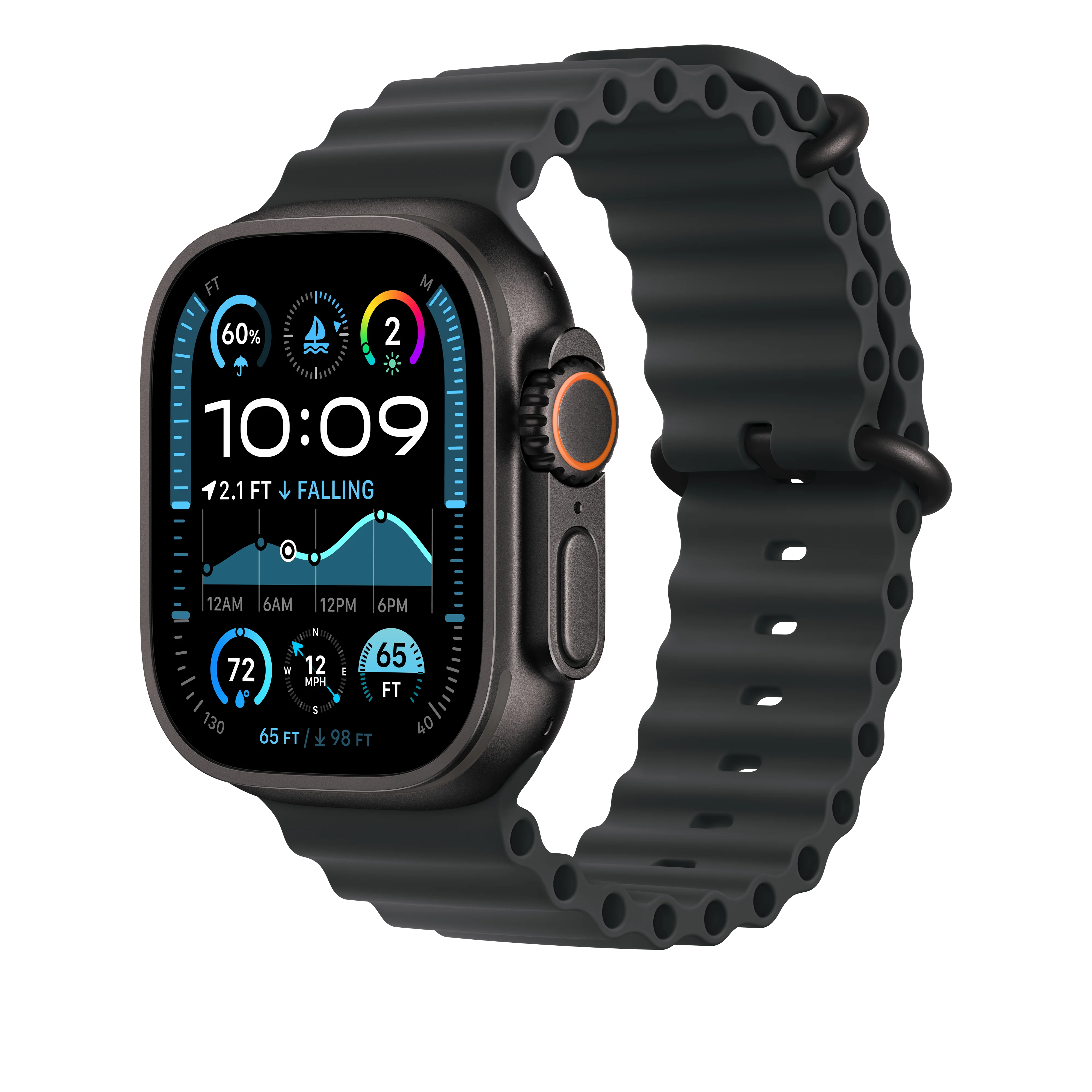 49mm Black Ocean Band Extension - Black Titanium Finish - Image 2