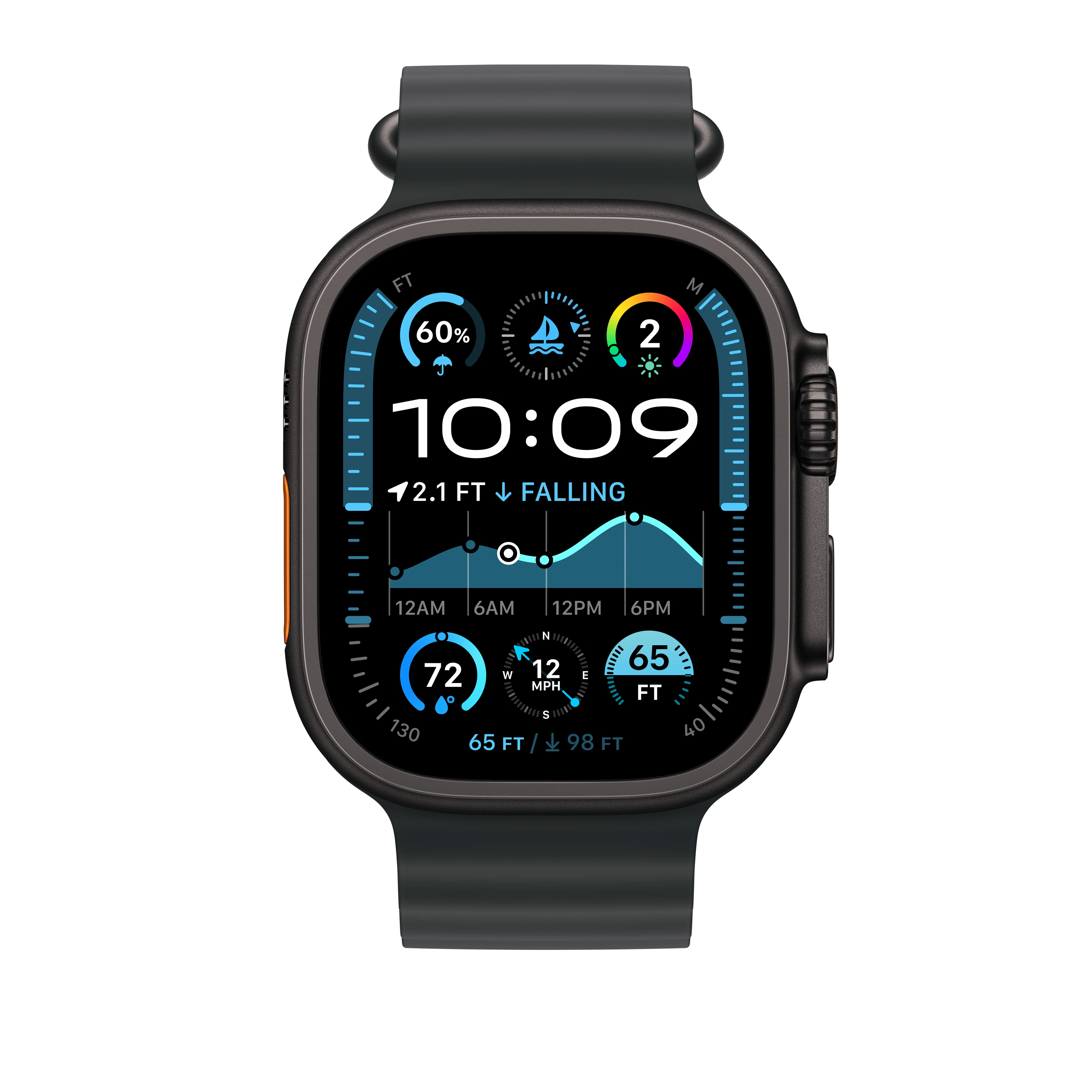 49mm Black Ocean Band Extension - Black Titanium Finish - Image 3