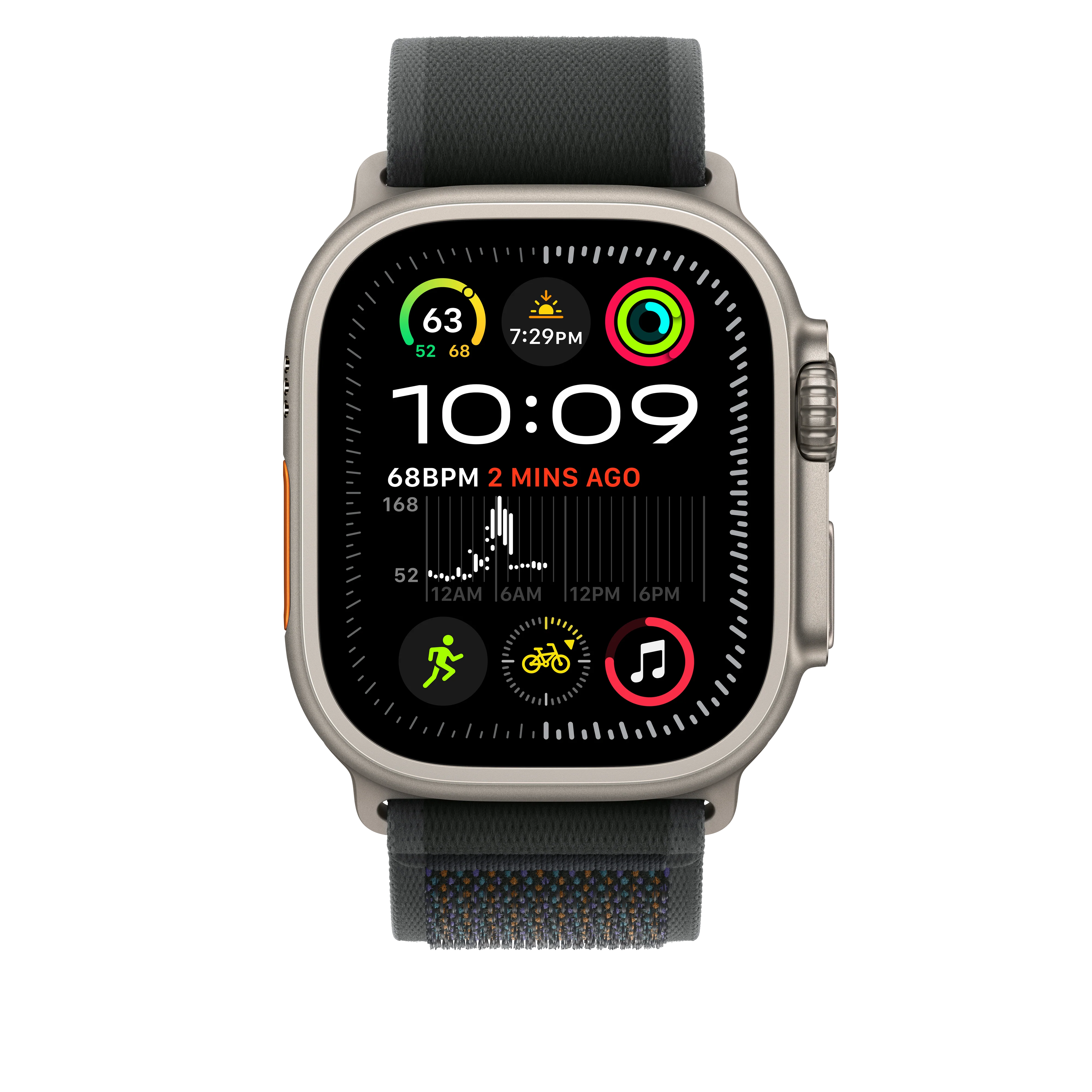 49mm Black Trail Loop - S/M - Natural Titanium Finish - Image 3