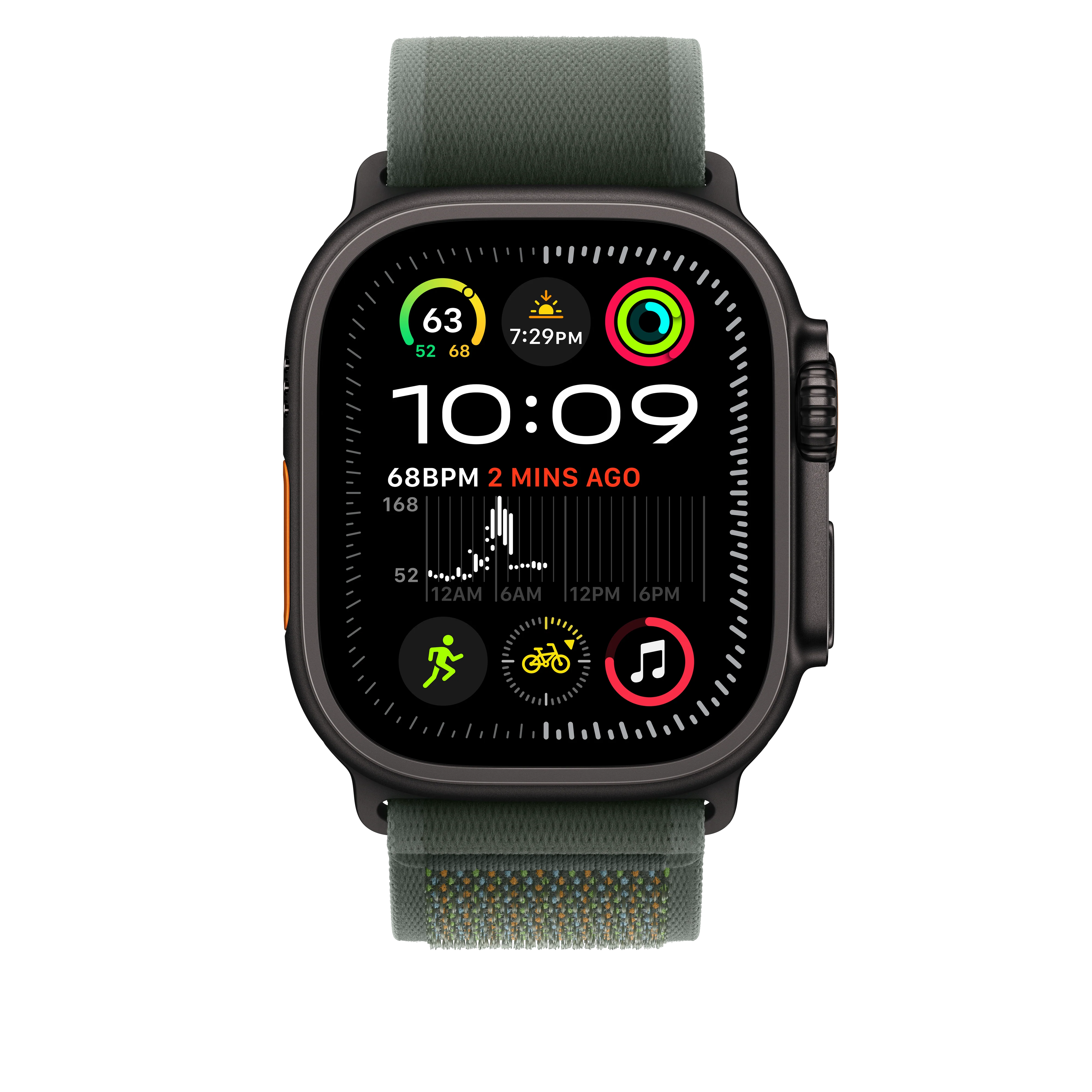 49mm Green Trail Loop - S/M - Black Titanium Finish - Image 3