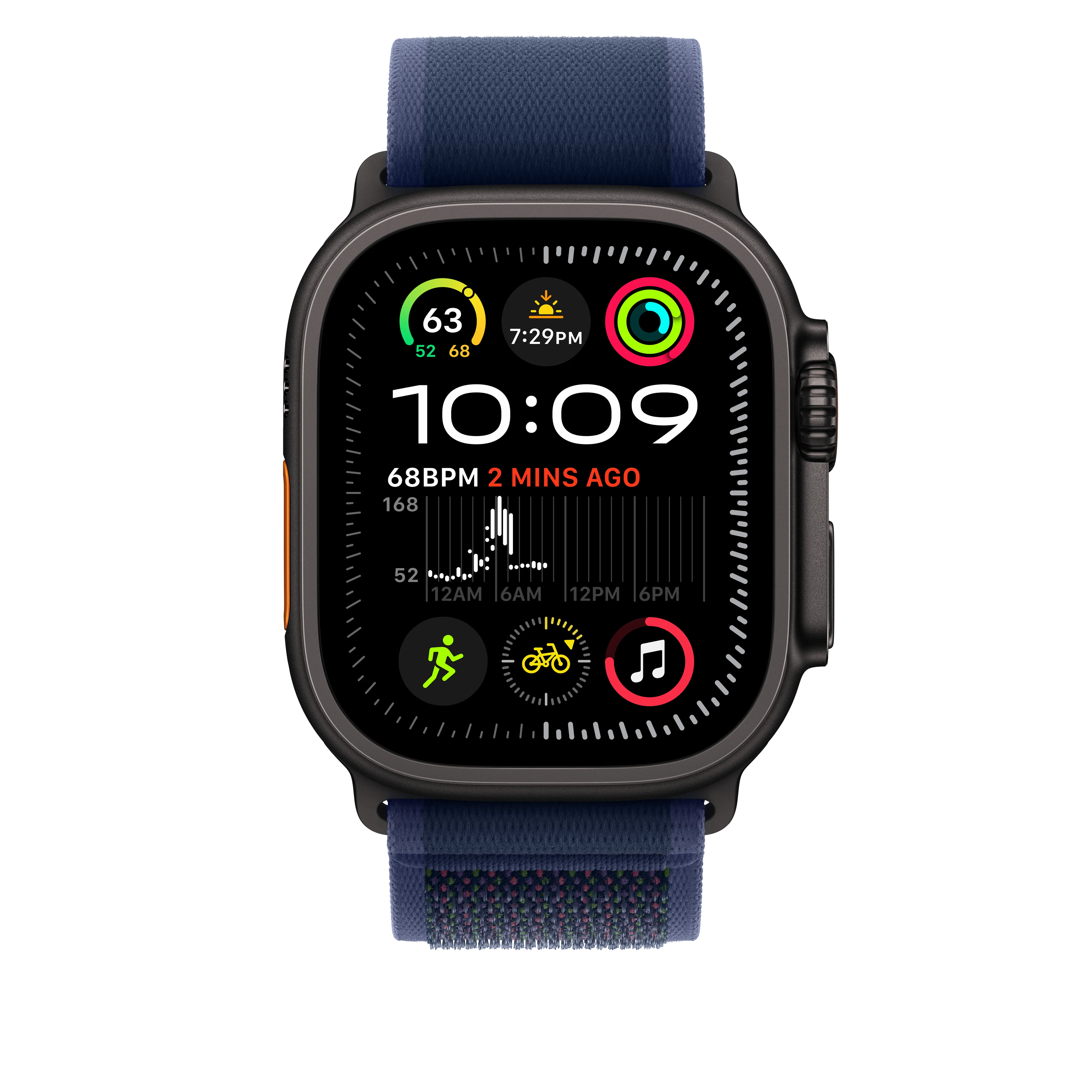 49mm Blue Trail Loop - M/L - Black Titanium Finish - Image 3