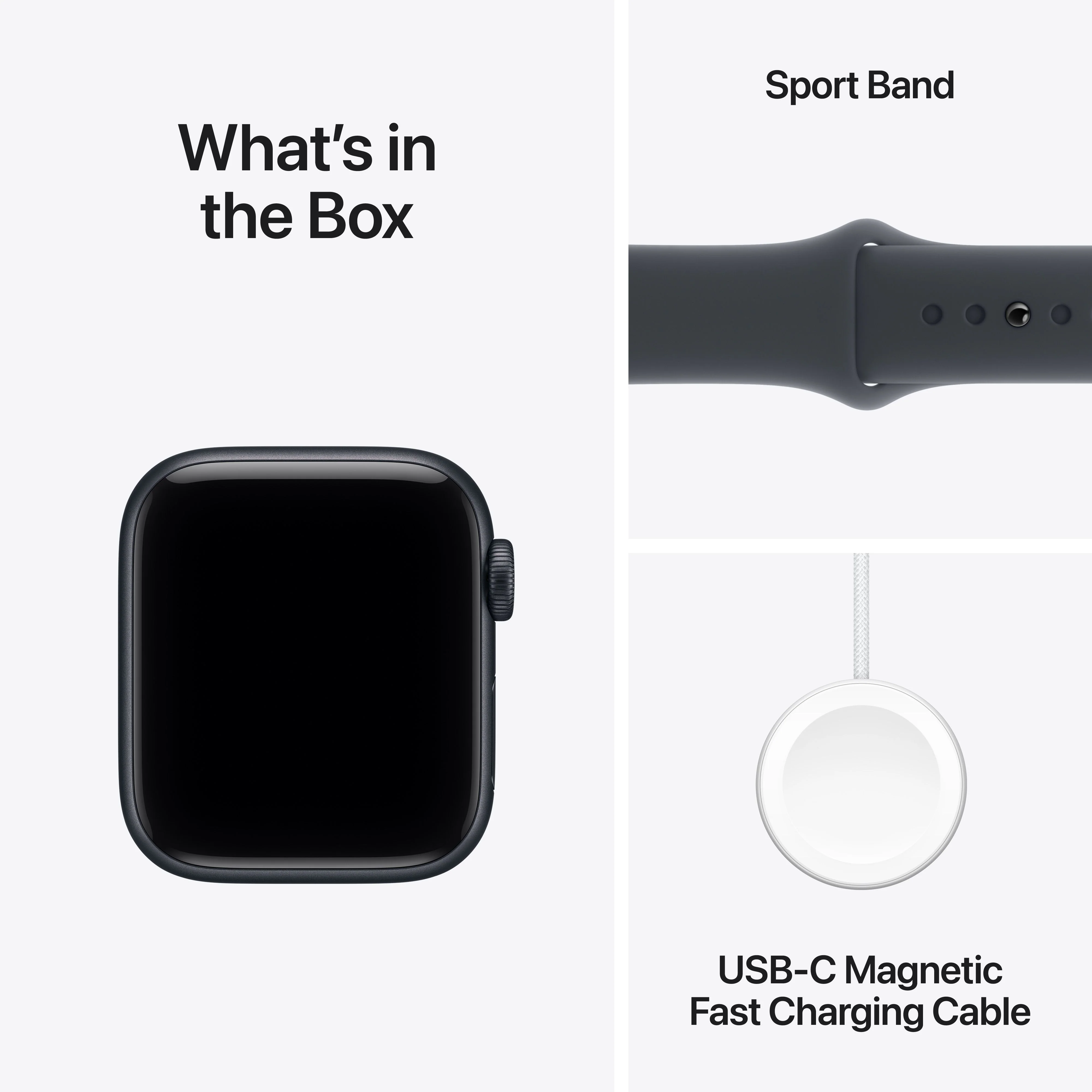 Apple Watch SE 3 موديل GPS إطار ألومنيوم مقاس 40 مم بلون سماء الليل مع حزام رياضي بلون سماء الليل - مقاس متوسط/كبير - Image 8