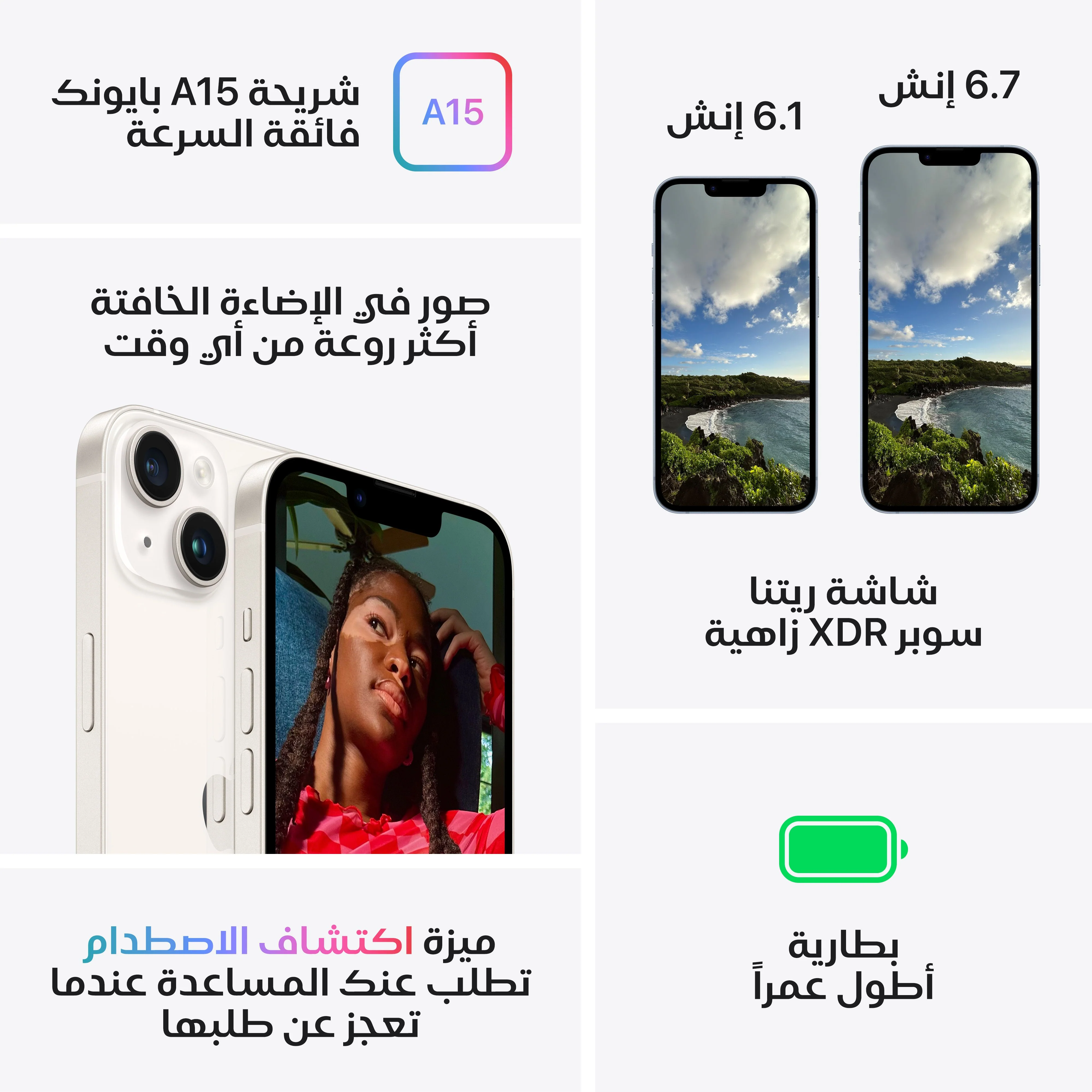 iPhone 14 من Apple (سعة تخزين 256GB) - سماء الليل - Image 8
