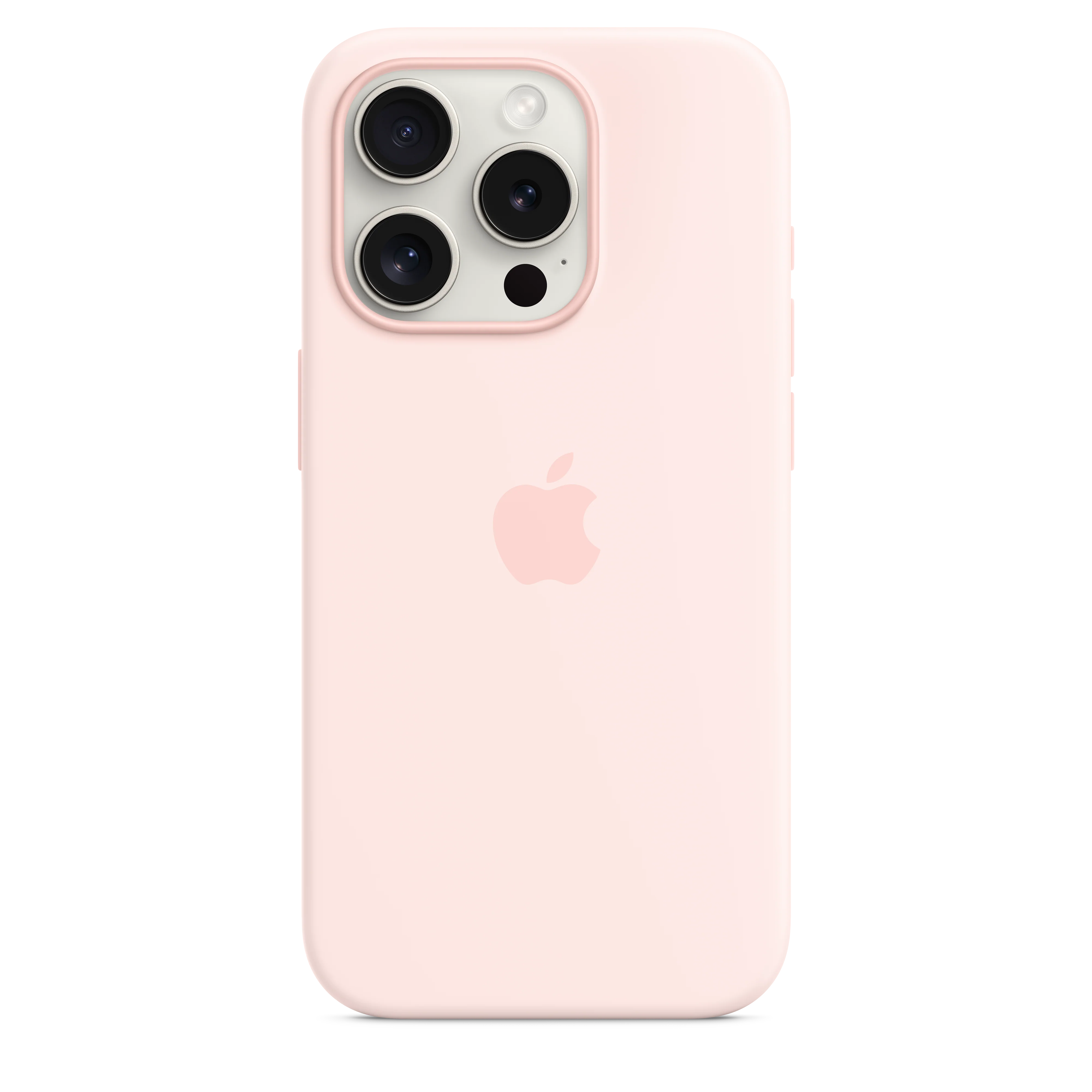 iPhone 15 Pro Silicone Case with MagSafe - Light Pink - Image 3
