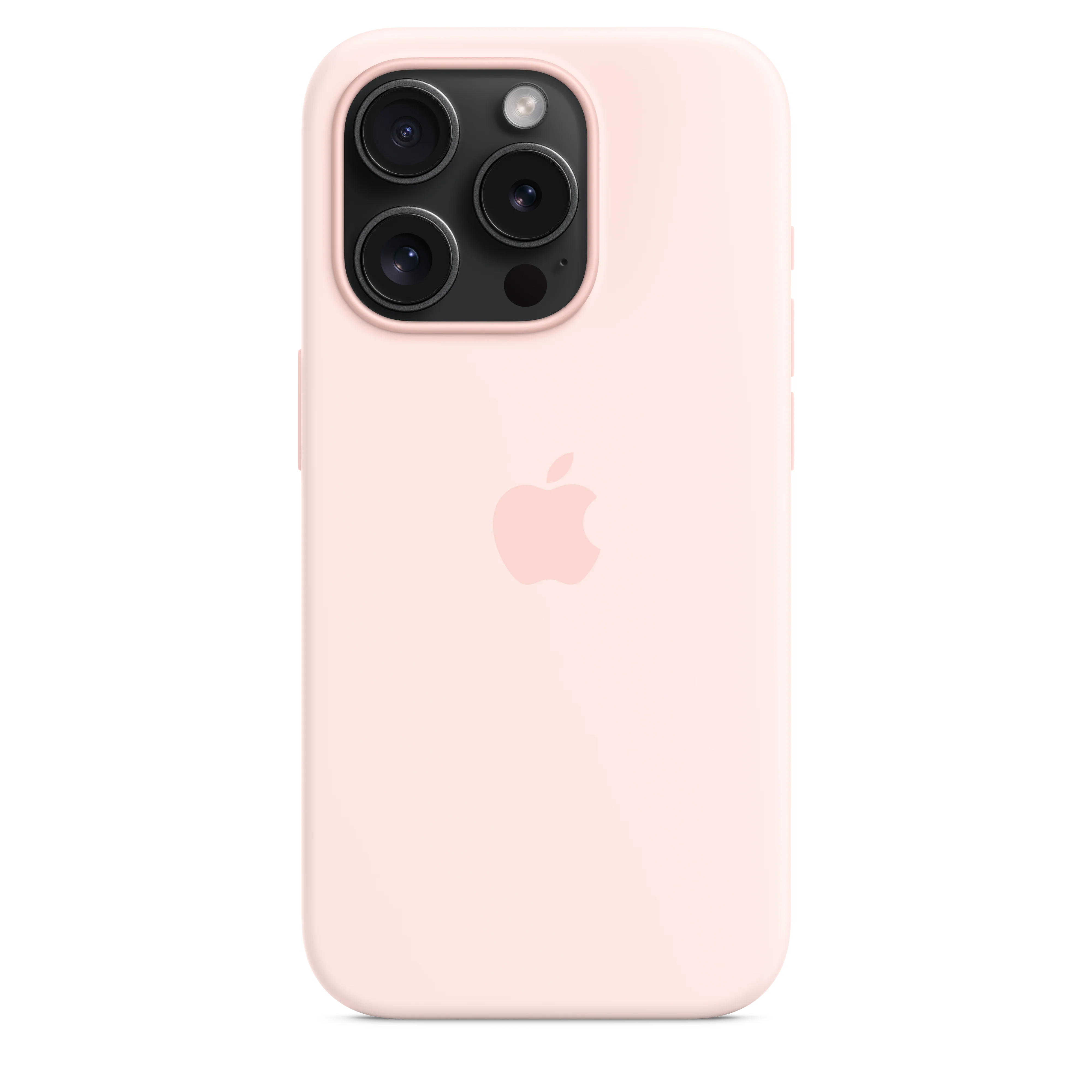 iPhone 15 Pro Silicone Case with MagSafe - Light Pink - Image 4