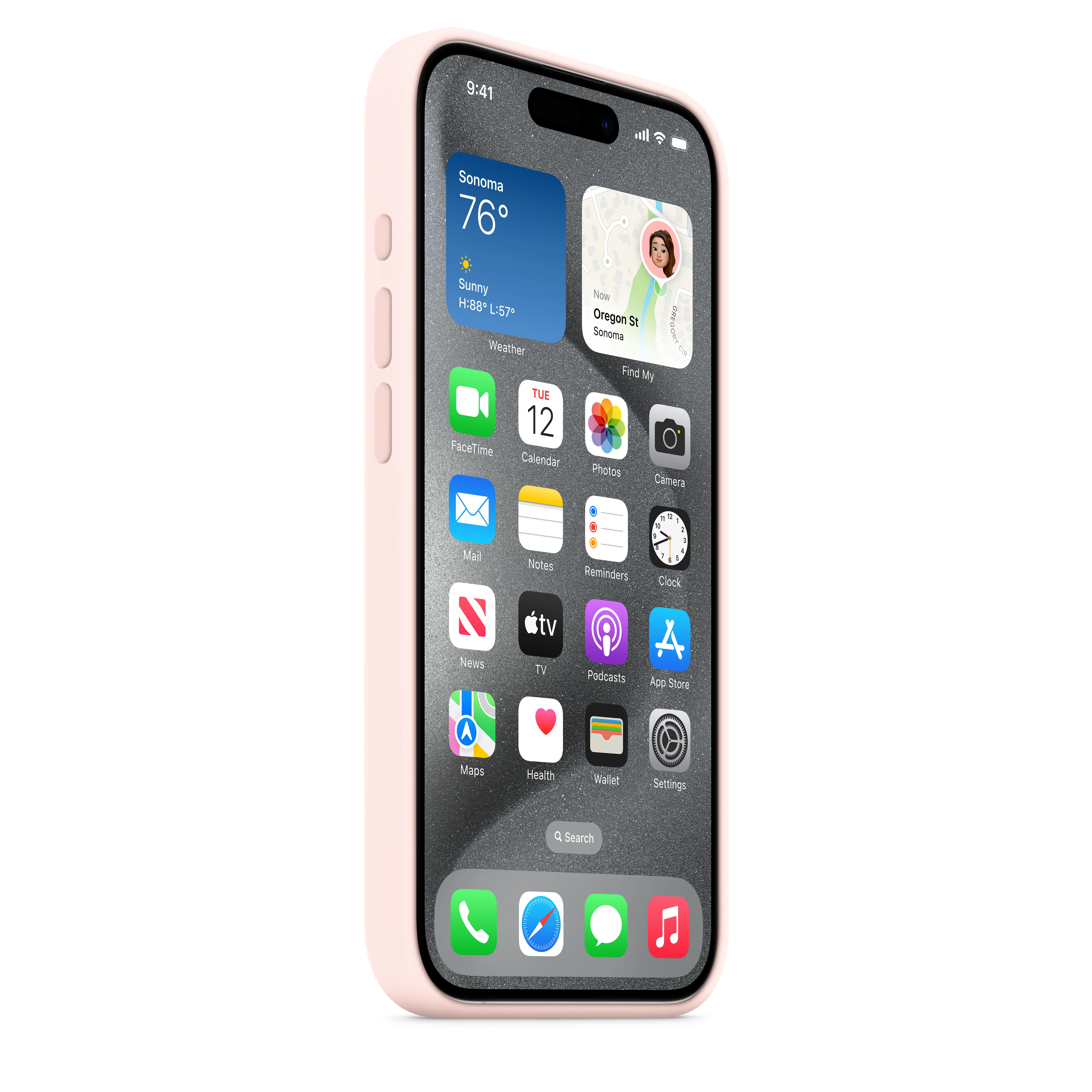 iPhone 15 Pro Silicone Case with MagSafe - Light Pink - Image 6