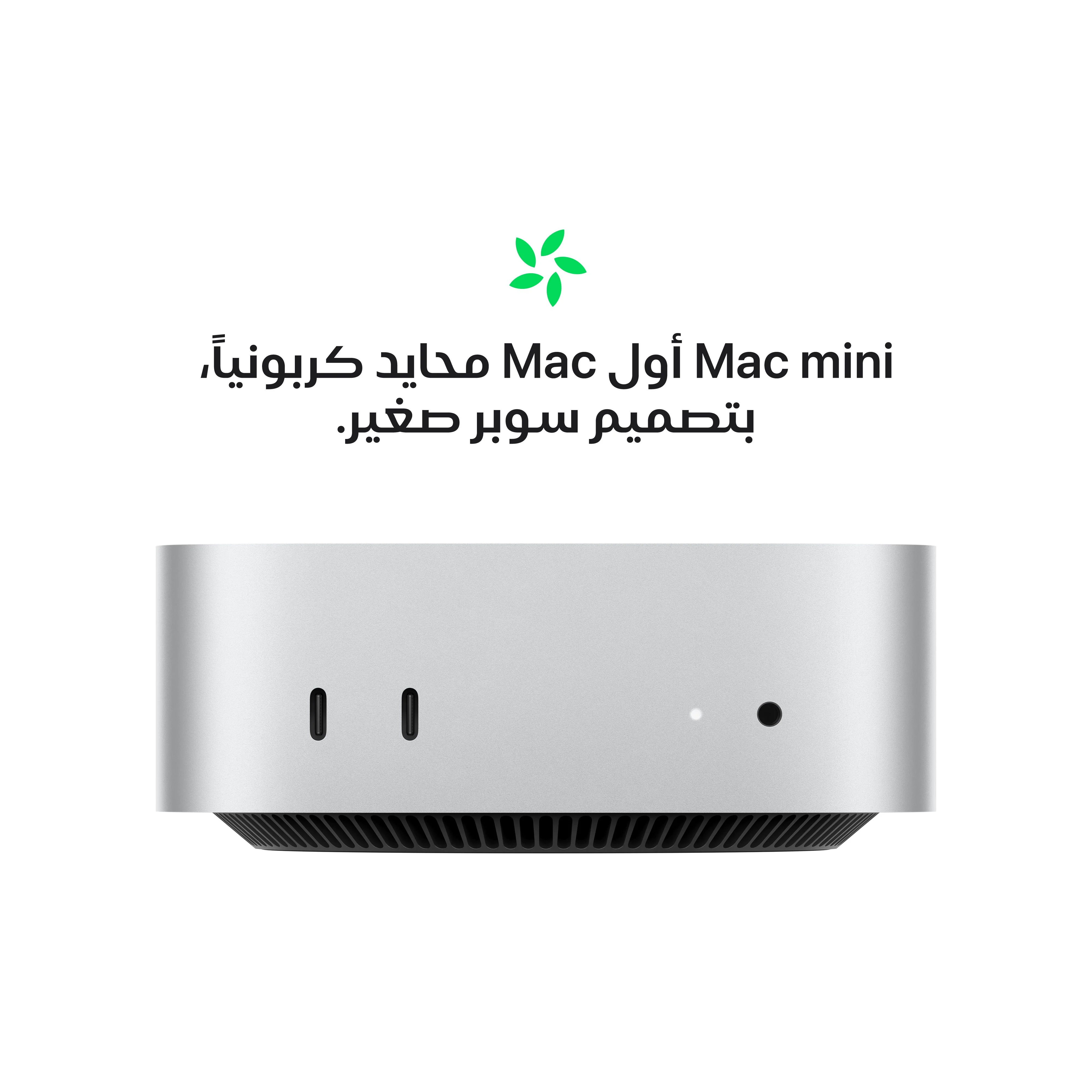 Mac mini: Apple M4 Pro chip with 12‑core CPU and 16‑core GPU, 512GB SSD - فضي - Image 5